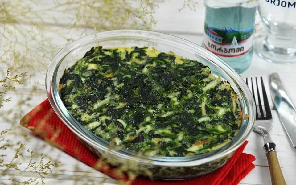 Baked spinach