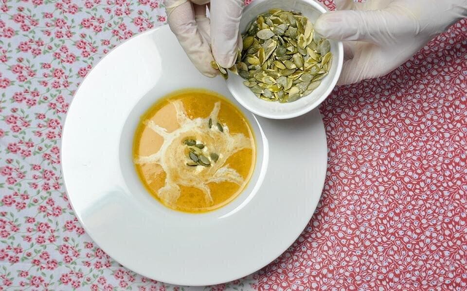 pumpkin cream soup with soy milk